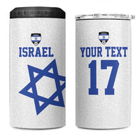 Custom Israel Football Go Champions 4 in 1 Can Cooler Tumbler Sporty Style