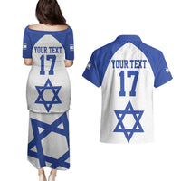 Custom Israel Football Go Champions Couples Matching Puletasi and Hawaiian Shirt Sporty Style