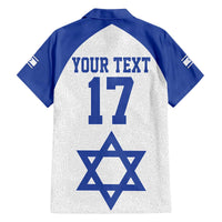 Custom Israel Football Go Champions Family Matching Off The Shoulder Long Sleeve Dress and Hawaiian Shirt Sporty Style