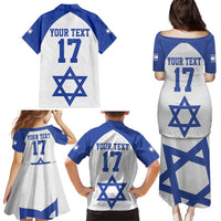 Custom Israel Football Go Champions Family Matching Puletasi and Hawaiian Shirt Sporty Style