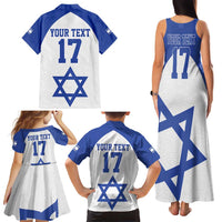 Custom Israel Football Go Champions Family Matching Tank Maxi Dress and Hawaiian Shirt Sporty Style