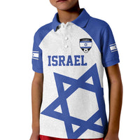 Custom Israel Football Go Champions Kid Polo Shirt Sporty Style