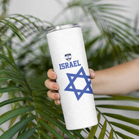 Custom Israel Football Go Champions Skinny Tumbler Sporty Style