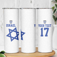 Custom Israel Football Go Champions Skinny Tumbler Sporty Style