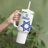 Custom Israel Football Go Champions Tumbler With Handle Sporty Style