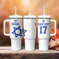 Custom Israel Football Go Champions Tumbler With Handle Sporty Style