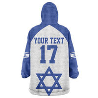 Custom Israel Football Go Champions Wearable Blanket Hoodie Sporty Style