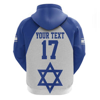 Custom Israel Football Go Champions Zip Hoodie Sporty Style