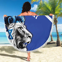Personalized Israel Lion of Judah Beach Blanket Flag and Coat of arms