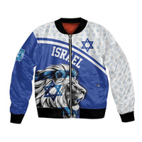 Personalized Israel Lion of Judah Bomber Jacket Flag and Coat of arms