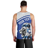 Personalized Israel Lion of Judah Men Tank Top Flag and Coat of arms