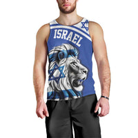 Personalized Israel Lion of Judah Men Tank Top Flag and Coat of arms
