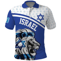 Personalized Israel Lion of Judah Polo Shirt Flag and Coat of arms