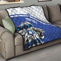 Personalized Israel Lion of Judah Quilt Flag and Coat of arms