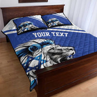 Personalized Israel Lion of Judah Quilt Bed Set Flag and Coat of arms