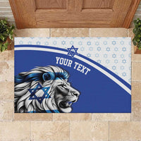 Personalized Israel Lion of Judah Rubber Doormat Flag and Coat of arms