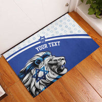 Personalized Israel Lion of Judah Rubber Doormat Flag and Coat of arms