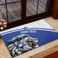 Personalized Israel Lion of Judah Rubber Doormat Flag and Coat of arms