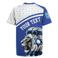 Personalized Israel Lion of Judah Rugby Jersey Flag and Coat of arms