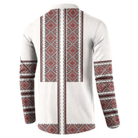 Ukraine Vyshyvanka Day Button Sweatshirt Ukrainian Folk Seamless