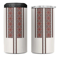 Ukraine Vyshyvanka Day 4 in 1 Can Cooler Tumbler Ukrainian Folk Seamless