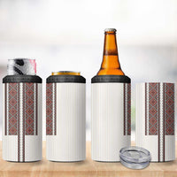 Ukraine Vyshyvanka Day 4 in 1 Can Cooler Tumbler Ukrainian Folk Seamless