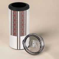 Ukraine Vyshyvanka Day 4 in 1 Can Cooler Tumbler Ukrainian Folk Seamless