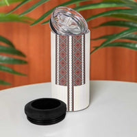 Ukraine Vyshyvanka Day 4 in 1 Can Cooler Tumbler Ukrainian Folk Seamless