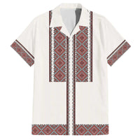 Ukraine Vyshyvanka Day Family Matching Off The Shoulder Long Sleeve Dress and Hawaiian Shirt Ukrainian Folk Seamless