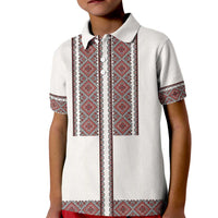 Ukraine Vyshyvanka Day Kid Polo Shirt Ukrainian Folk Seamless