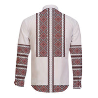 Ukraine Vyshyvanka Day Long Sleeve Button Shirt Ukrainian Folk Seamless
