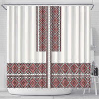 Ukraine Vyshyvanka Day Shower Curtain Ukrainian Folk Seamless