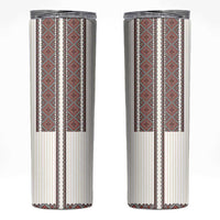 Ukraine Vyshyvanka Day Skinny Tumbler Ukrainian Folk Seamless