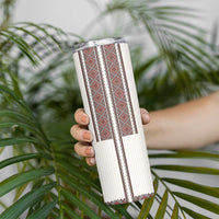 Ukraine Vyshyvanka Day Skinny Tumbler Ukrainian Folk Seamless