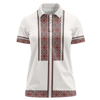 Ukraine Vyshyvanka Day Women Polo Shirt Ukrainian Folk Seamless
