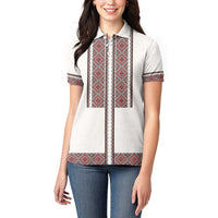 Ukraine Vyshyvanka Day Women Polo Shirt Ukrainian Folk Seamless