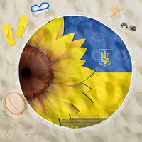 Ukraine National Flag Day Beach Blanket 23 August with Sunflower