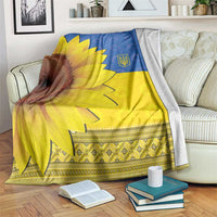 Ukraine National Flag Day Blanket 23 August with Sunflower