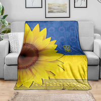 Ukraine National Flag Day Blanket 23 August with Sunflower