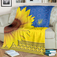 Ukraine National Flag Day Blanket 23 August with Sunflower