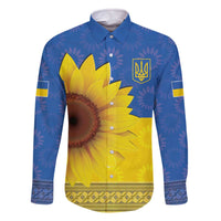 Ukraine National Flag Day Family Matching Off The Shoulder Long Sleeve Dress and Hawaiian Shirt 23 August with Sunflower