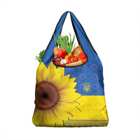 Ukraine National Flag Day Grocery Bag 23 August with Sunflower