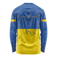 Ukraine National Flag Day Long Sleeve Shirt 23 August with Sunflower