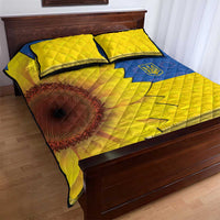 Ukraine National Flag Day Quilt Bed Set 23 August with Sunflower