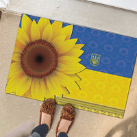 Ukraine National Flag Day Rubber Doormat 23 August with Sunflower