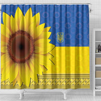 Ukraine National Flag Day Shower Curtain 23 August with Sunflower