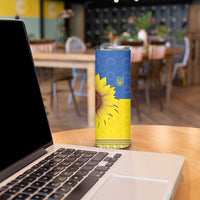 Ukraine National Flag Day Skinny Tumbler 23 August with Sunflower