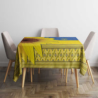Ukraine National Flag Day Tablecloth 23 August with Sunflower