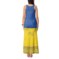 Ukraine National Flag Day Tank Maxi Dress 23 August with Sunflower