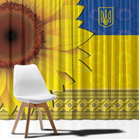 Ukraine National Flag Day Window Curtain 23 August with Sunflower